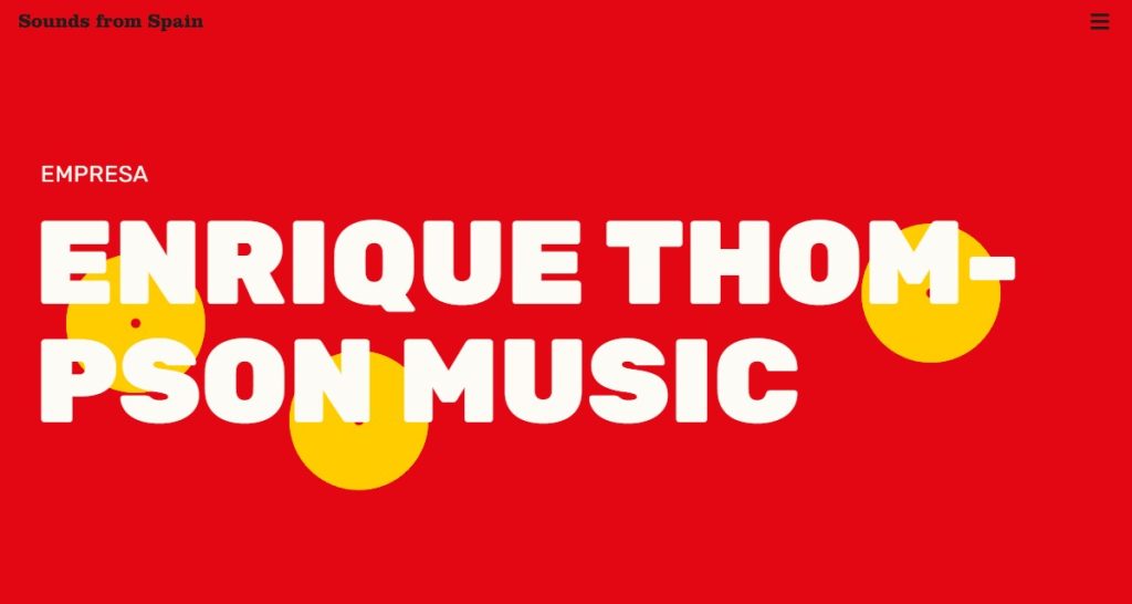 Enrique Thompson Music profile featured on the Sounds from Spain international music export platform