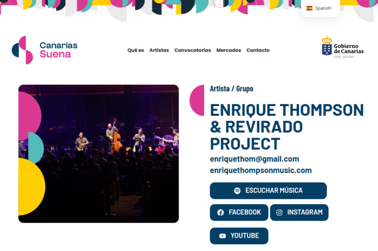 Enrique Thompson & Revirado Project, selected to participate in WOMEX 2026 in Gran Canaria through Canarias Suena.